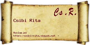 Csibi Rita névjegykártya